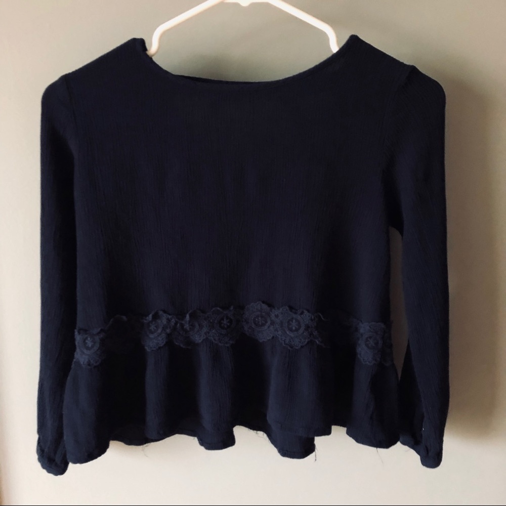 Miami cropped blouse with cross back detail